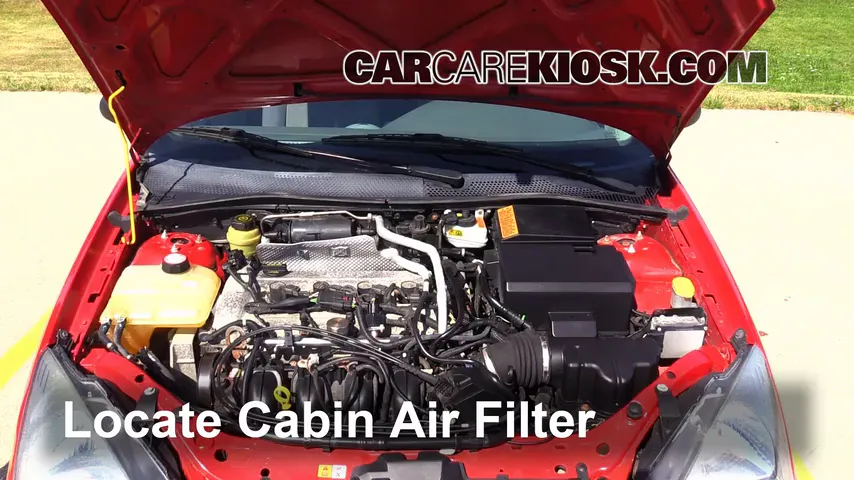 2004 Ford Focus ZTS 2.3L 4 Cyl. Filtro de aire (interior) Cambio